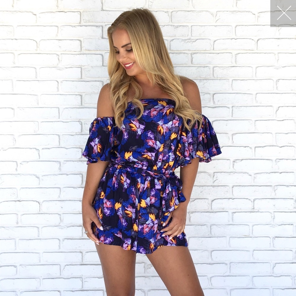 Cafe Terrace Print Romper